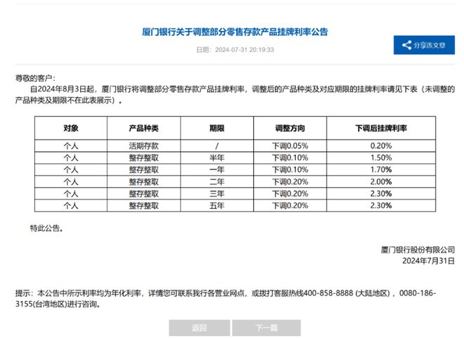 銀行最新存款利率調整，影響及未來展望